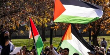 همبستگی دانشجویان دانشگاه کلمبیای نیویرک با فلسطین