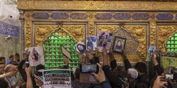 Presence of Iranian Mineab martyrs’ families at the shrine of Aba al-Fadl al-Abbas
