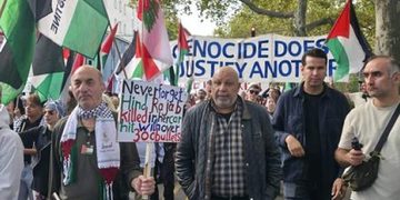 تظاهرة حاشدة في برلين دعماً لفلسطين ولبنان وإيران واليمن وتنديداً بتسليح إسرائيل