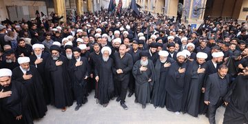 برگزاری سالانه دسته عزاداری فاطمیه در نجف اشرف با حضور آیت‌الله العظمی بشیر نجفی