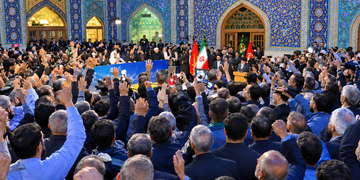 ادای احترام موکب‌ داران عراقی به رهبر شهید انقلاب